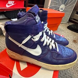 Nike Air Force 1 purple and white